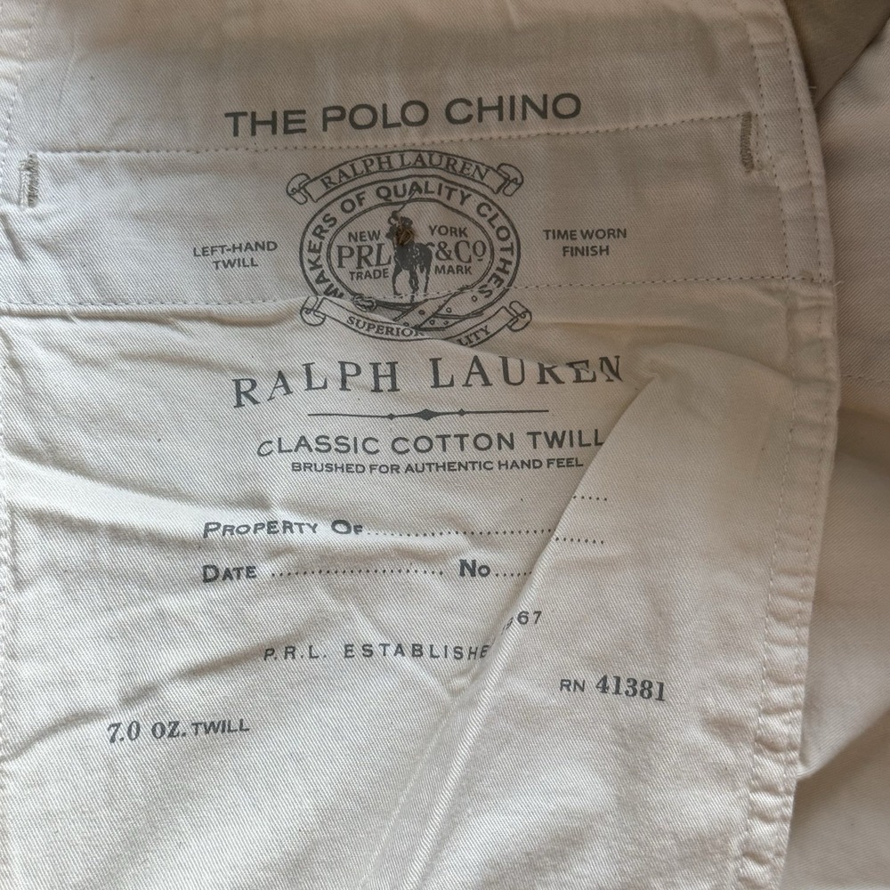 Polo Ralph Lauren Stretch Classic Fit Pants The Polo Chino Men's 48B‎ x 30 NWT - Picture 12 of 16